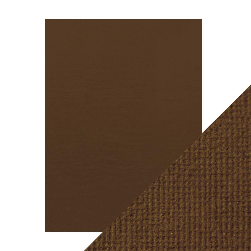 Craft Perfect Weave Textured Classic Card 8.5 inchx11 inch 10/Pkg-Chocolate Brown